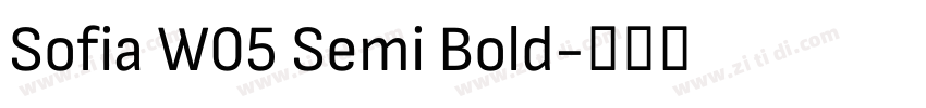 Sofia W05 Semi Bold字体转换